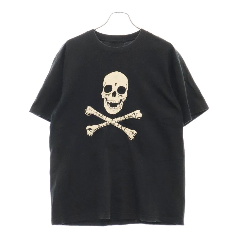 VLONE ヴィーロン ラインストーンロゴ 半袖Tシャツ ブラック Lサイズ