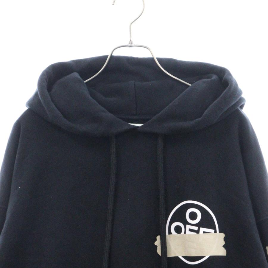 OFF-WHITE ブラック パーカー off white 【ボーナスストア 誰でも+5% 8/28 0:00〜9/1 23:59