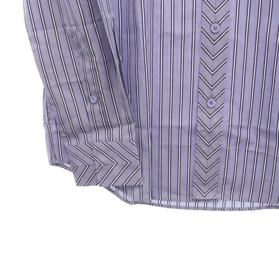 BURBERRY バーバリー ネクタイ付き ストライプ長袖シャツ ネイビー  