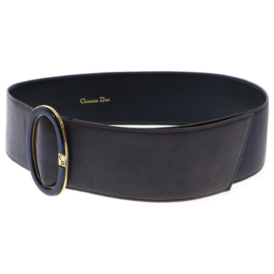 Christian Diorベルトネイビー革クリスチャンディオール