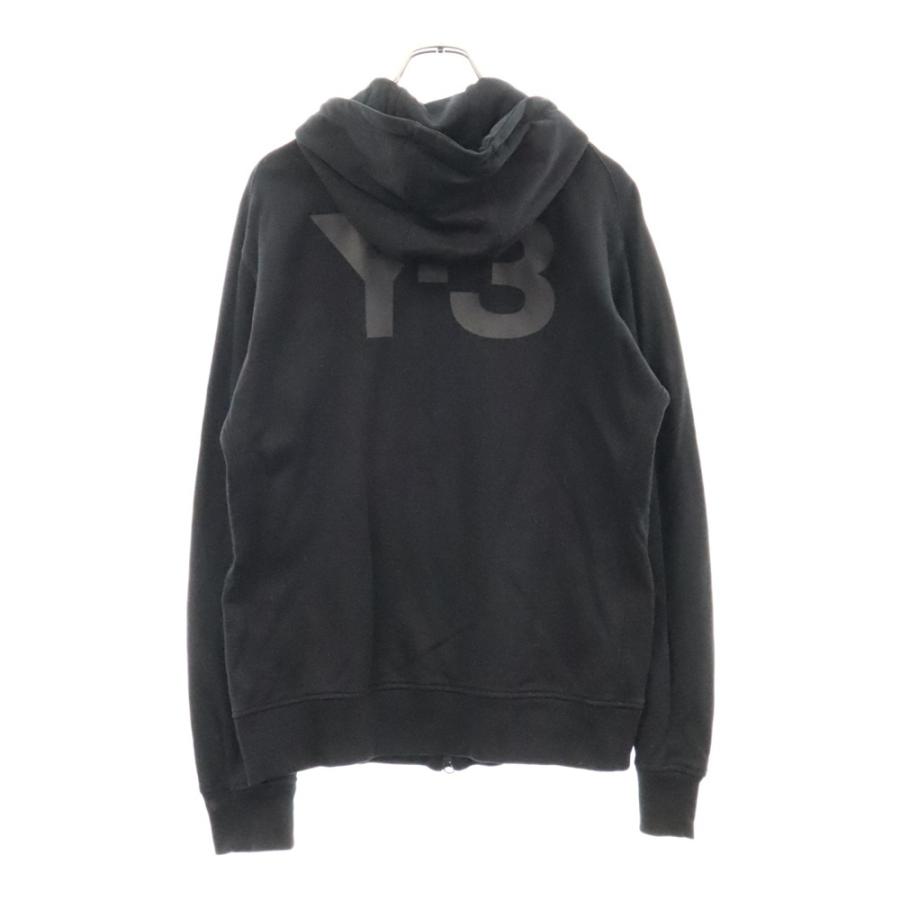 Y-3 ワイスリー バックロゴ ジップアップパーカー ブラック Y-3