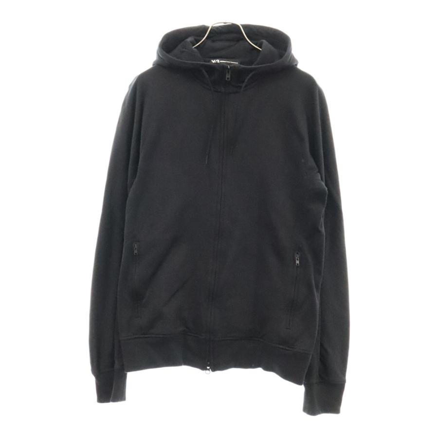 ワイスリー Y3 ヨウジヤマモト パーカー ジップアップ 黒 バックロゴ 希少 ワイスリー Y3 ヨウジヤマモト パーカー ジップアップ 黒 バックロゴ 希少