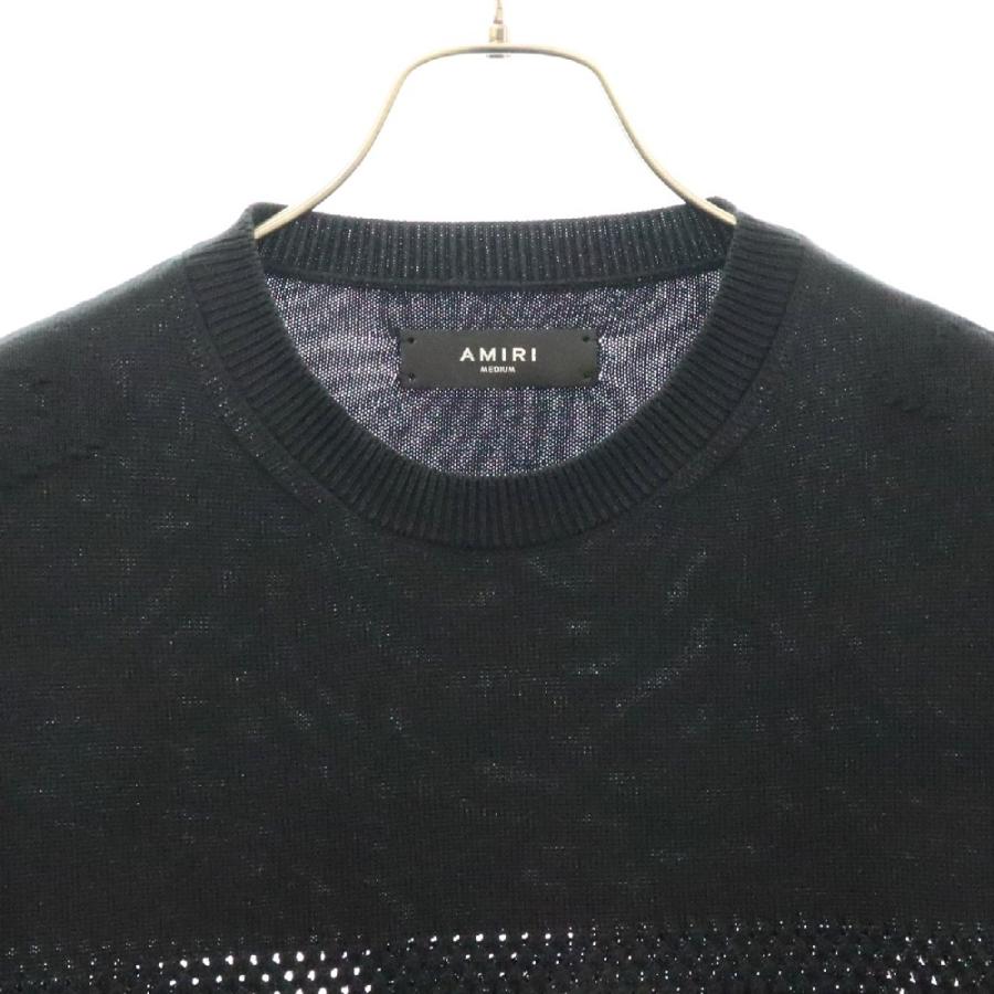 AMIRI アミリ 22 KNIT TEE クルーネック ニット半袖Tシャツ AMIRI アミリ 22 KNIT TEE クルーネック ニット半袖Tシャツ