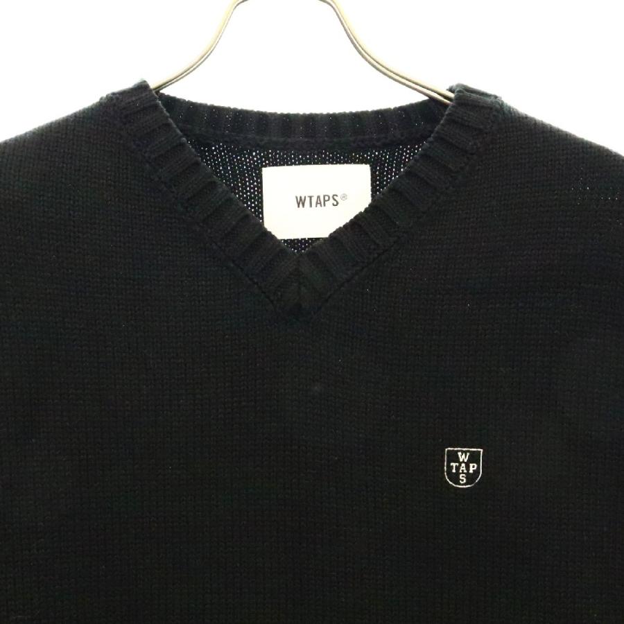 WTAPS ブラック Vネックベスト