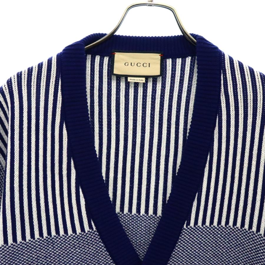 GUCCI グッチ 刺繍 カーディガン ワッペン デザイン 正規品 中古・古着通販】GUCCI (グッチ) Gucci Reversible Wool Interlocking