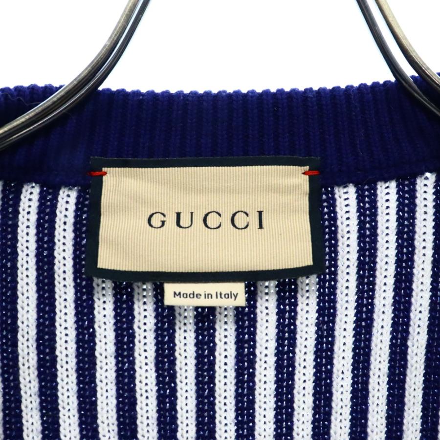 GUCCI グッチ 刺繍 カーディガン ワッペン デザイン 正規品 中古・古着通販】GUCCI (グッチ) Gucci Reversible Wool Interlocking