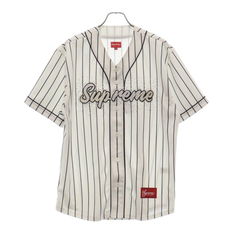 Supreme ベースボール　半袖シャツ　ラインストーン Supreme（シュプリーム） 20SS Rhinestone Baseball Jersey ライン