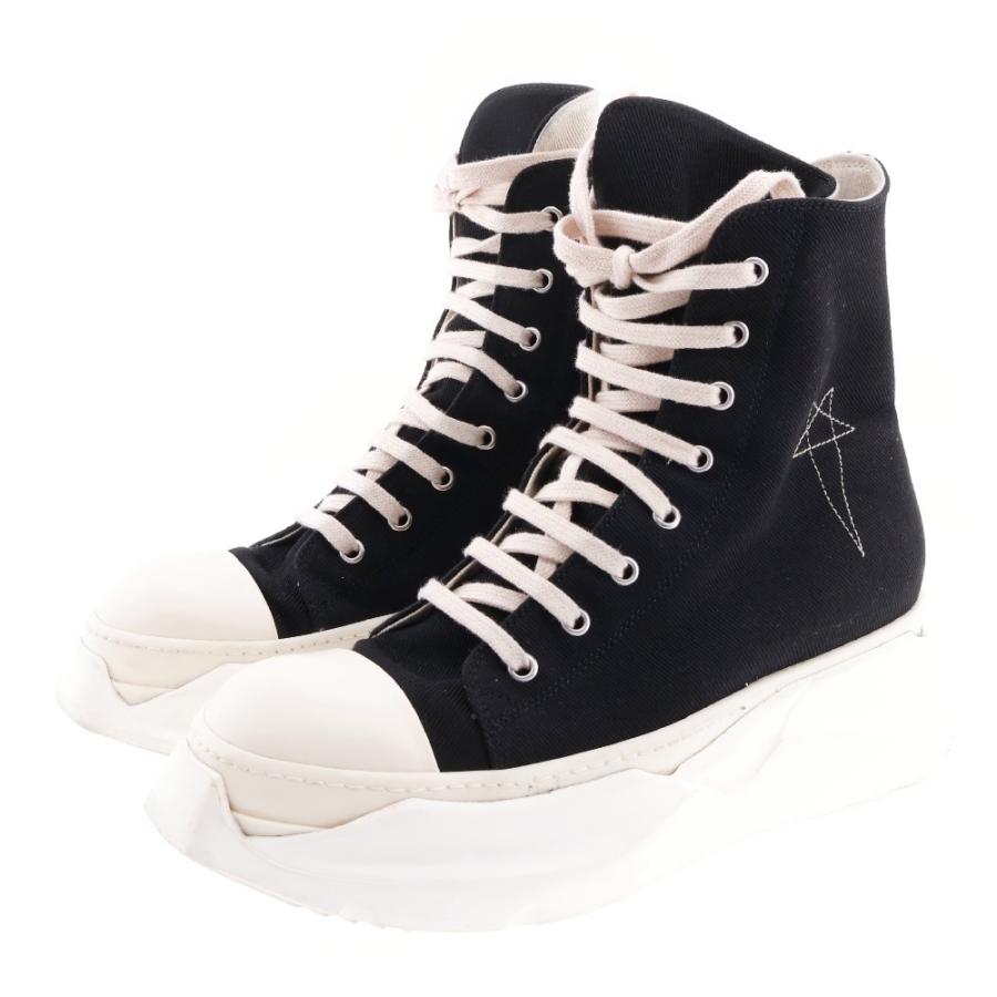 リックオウエンス　ハイカットスニーカー ブラック/ホワイト RICK OWENS DRKSHDW - 【25SS】ダブルバンパー ハイカット
