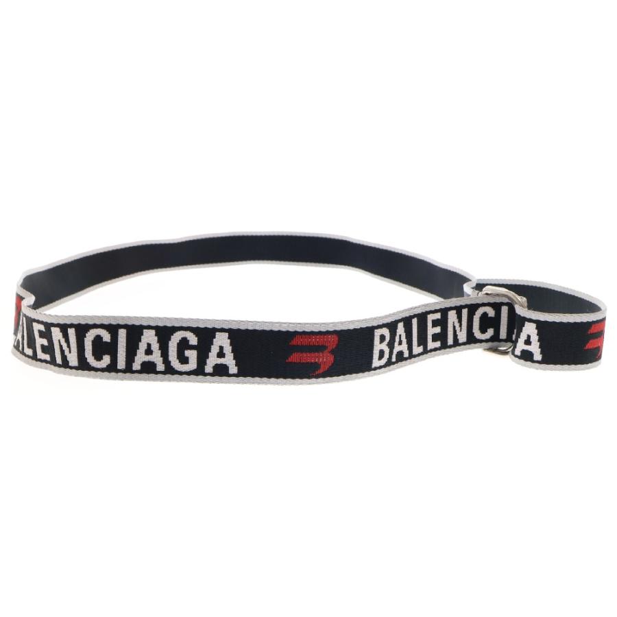 BALENCIAGA バレンシアガ Dリングスポーツロゴベルト ブラック
