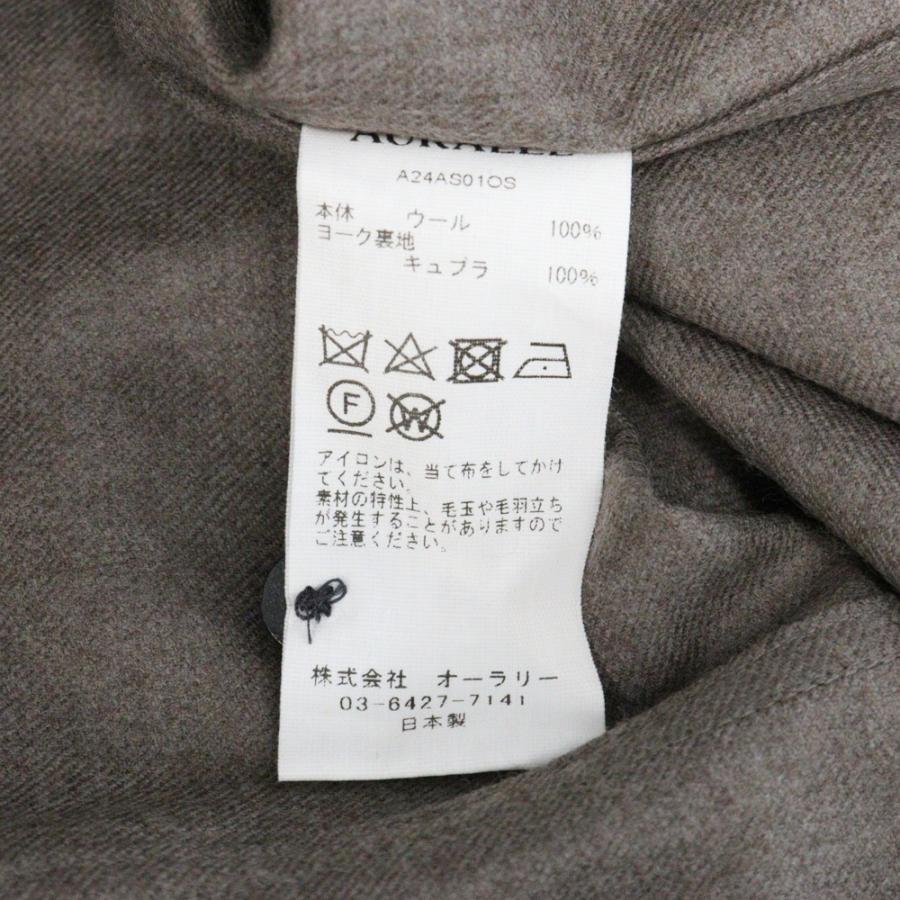 AURALEE（オーラリー） SUPER LIGHT WOOL SHIRT A24AS01OS スーパー