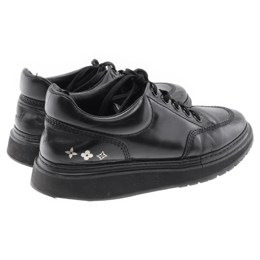 【美品】ルイヴィトン アベスライン ダービー スニーカー メンズ レザー 黒 LOUIS VUITTON ルイヴィトン アベスライン ダービー レザーローカット