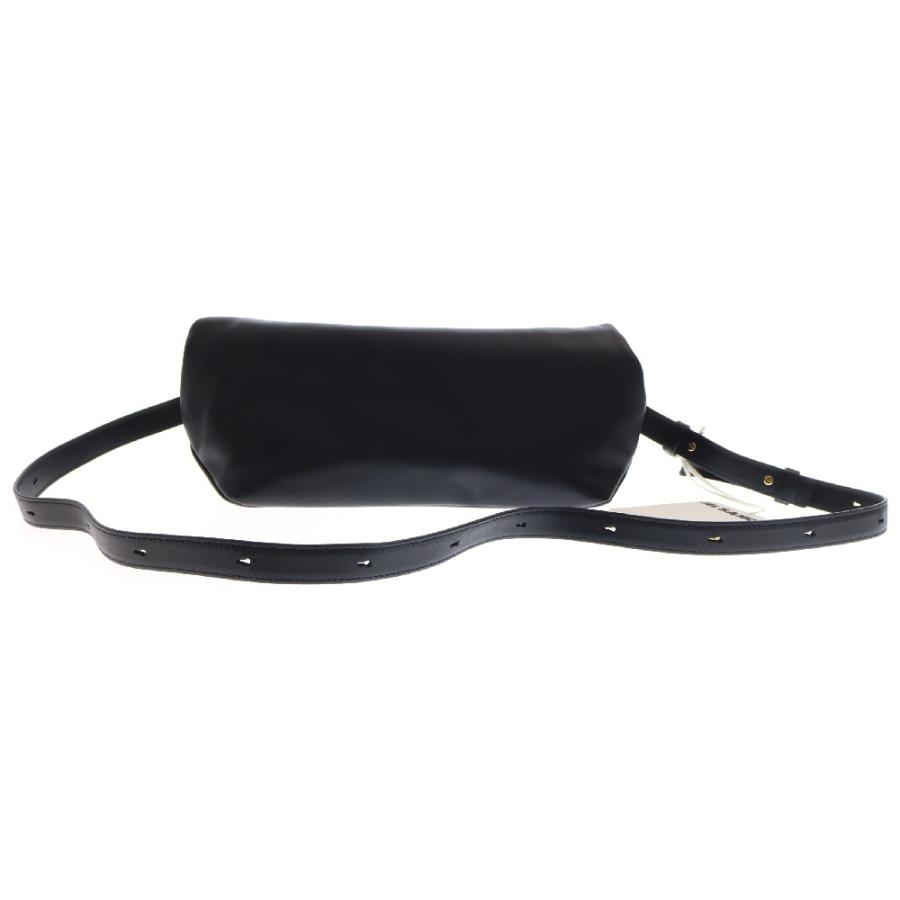 JIL SANDER ジルサンダー Black Leather Small Rollup Shoulder JIL SANDER ジルサンダー Black Leather Small Rollup Shoulder