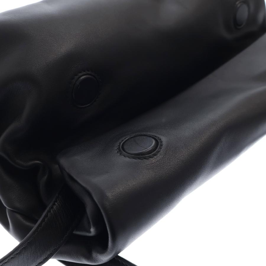 JIL SANDER ジルサンダー Black Leather Small Rollup Shoulder JIL SANDER ジルサンダー Black Leather Small Rollup Shoulder