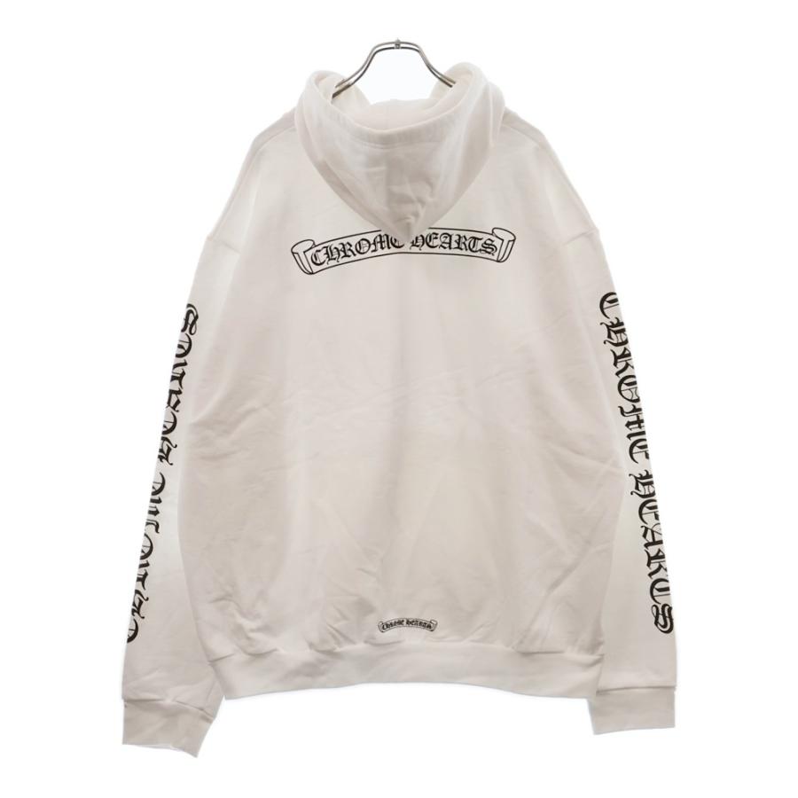CHROME HEARTS クロムハーツ Zip Up Hoodie バックスクロール 袖ロゴ  