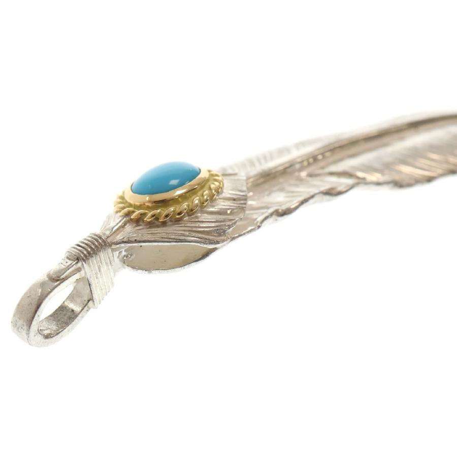 goro's ゴローズ 【現行】上銀金縄ターコイズ特大フェザー