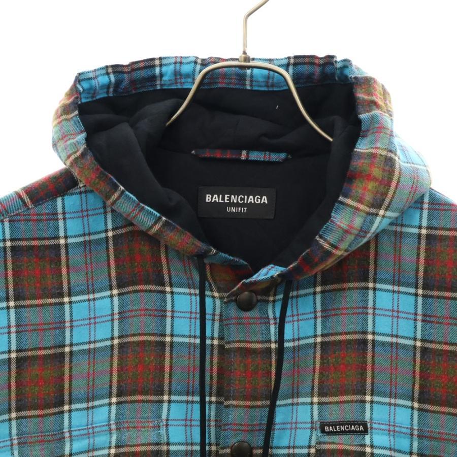 BALENCIAGA バレンシアガ フランネルシャツパーカー