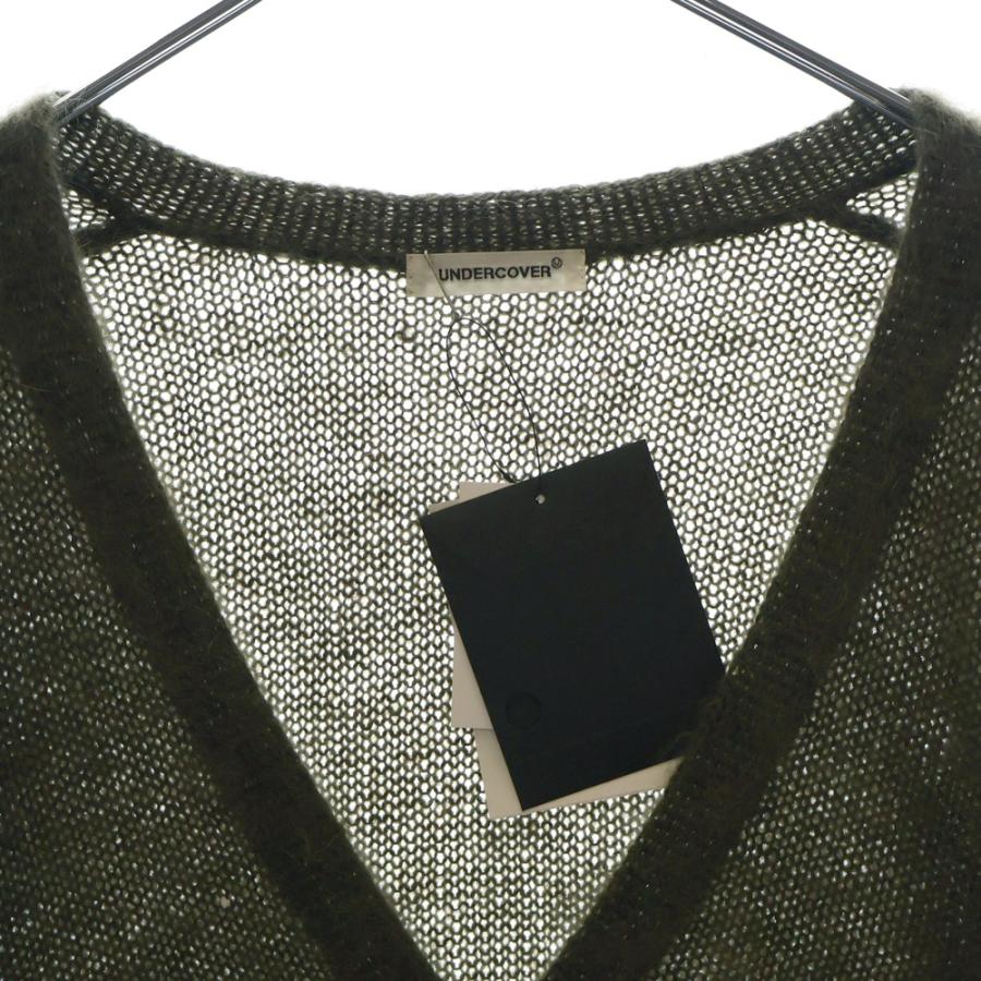 アンダーカバー　undercover 24AW モヘアニット　新品　サイズ2 UNDERCOVER アンダーカバー 24AW 裾端配色モヘアニットカーディガン 3