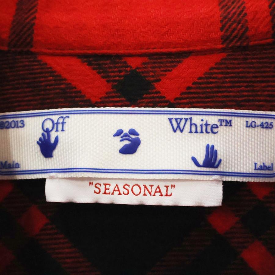 OFF-WHITE オフホワイト 22AW ペンキアロー チェック フランネルシャツ