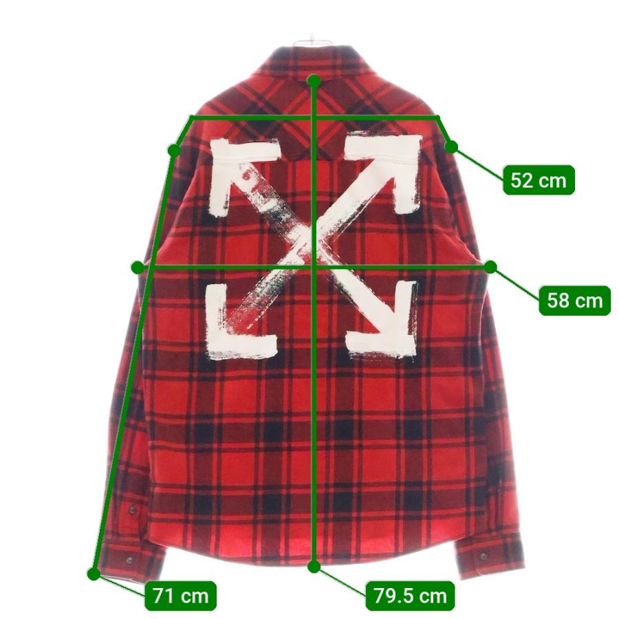 OFF-WHITE オフホワイト 22AW ペンキアロー チェック フランネルシャツ