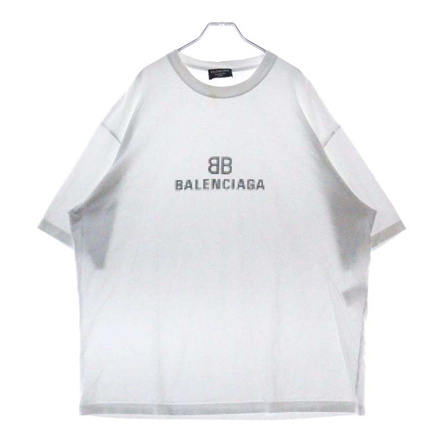 BALENCIAGA バレンシアガ フロントBBロゴ クルーネック半袖Tシャツ  