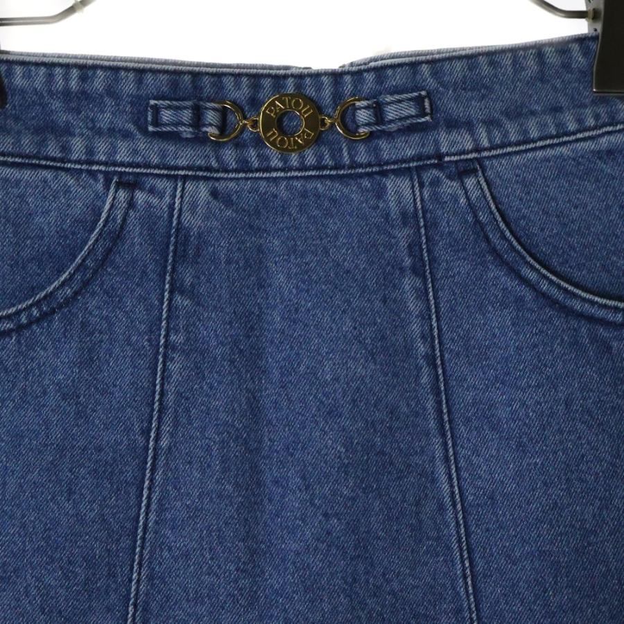 Aライン ファッション PATOU パトゥー ロゴ バックファスナー コットン  