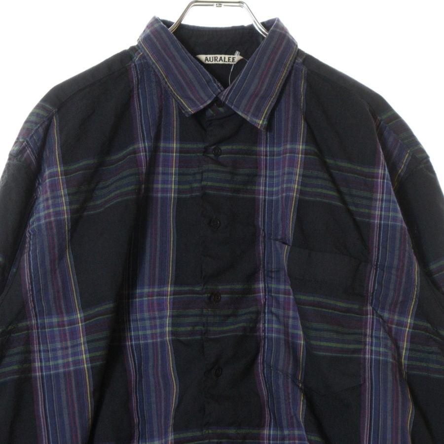 AURALEE（オーラリー） 19AW SUPER LIGHT WOOL CHECK SHIRTS A9AS01LC
