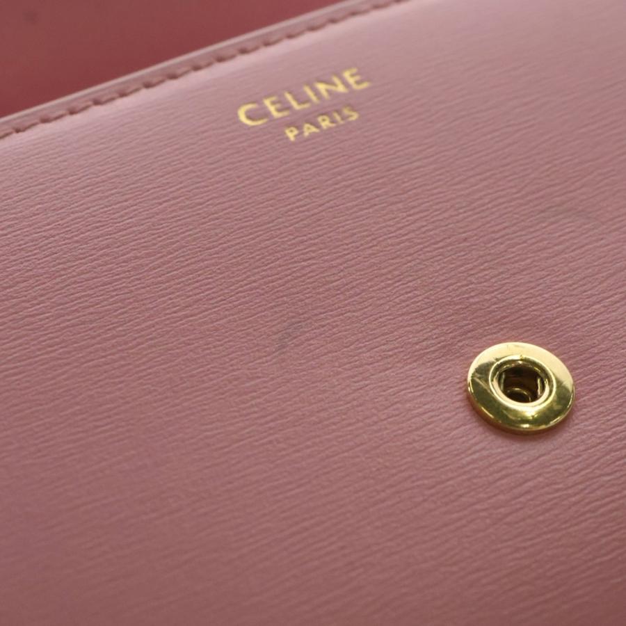 CELINE（セリーヌ） トリオンフ スモールフラップ ウォレット ピンク