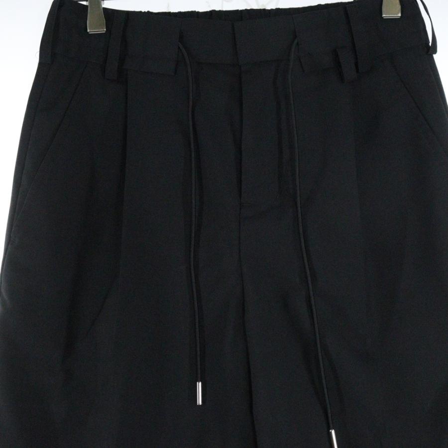 sacai（サカイ） 1タックスラックス ロングパンツ 23-03123M ブラック