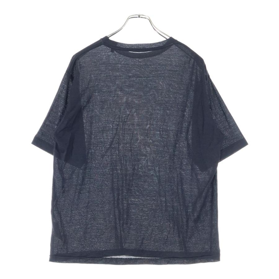 COMOLI（コモリ） ウールメッシュ半袖Tシャツ B01-05032 ブラック