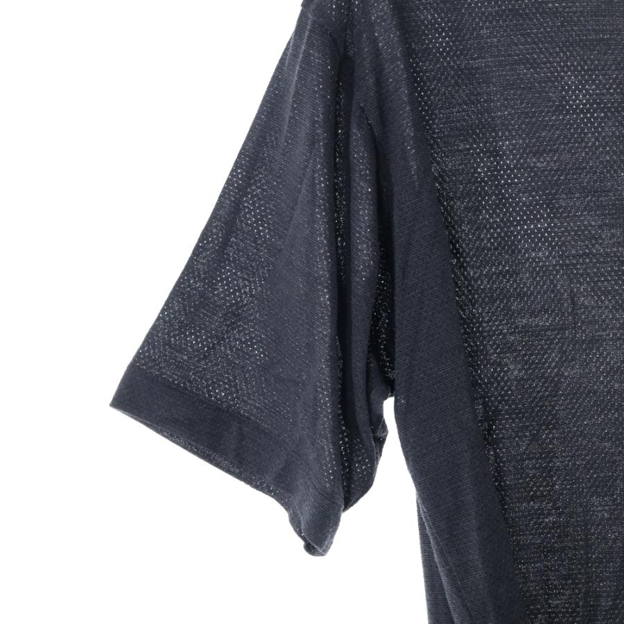 COMOLI（コモリ） ウールメッシュ半袖Tシャツ B01-05032 ブラック