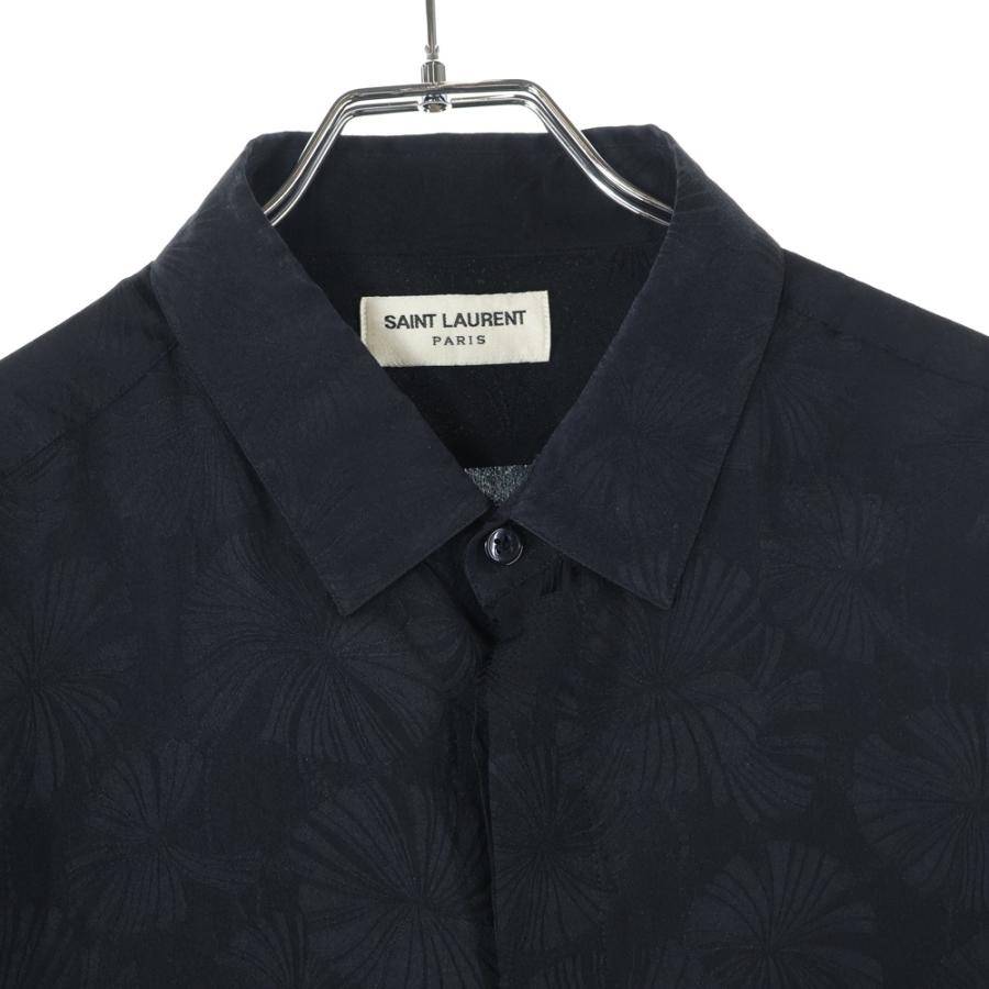 SAINT LAURENT サンローラン　長袖　シャツ　美品　ブラック Saint Laurent Paris(サンローランパリ) 長袖シャツ376916 376916