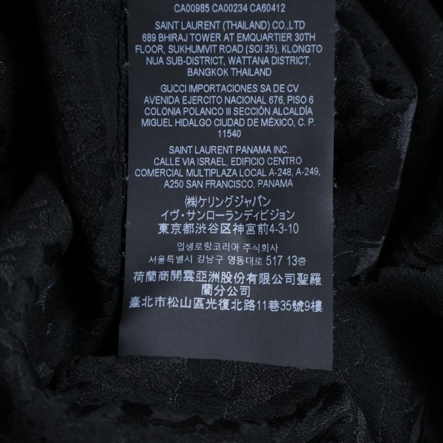 SAINT LAURENT PARIS サンローランパリ 総柄シルク 長袖シャツ