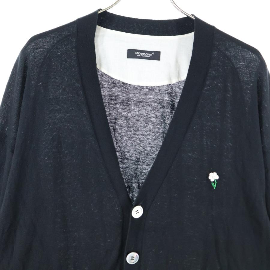UNDERCOVER（アンダーカバー） 25SS カーディガン ブラック 袖パッチ