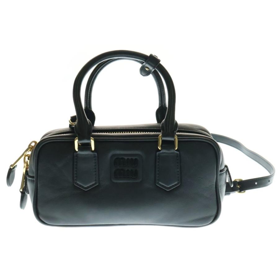 m89【極美品】保存袋付　ミュウミュウ　レザー　ハンドバッグ2wayショルダー. miumiu ミュウミュウ 2way レザー ハンドバッグ ショルダー ブラウン