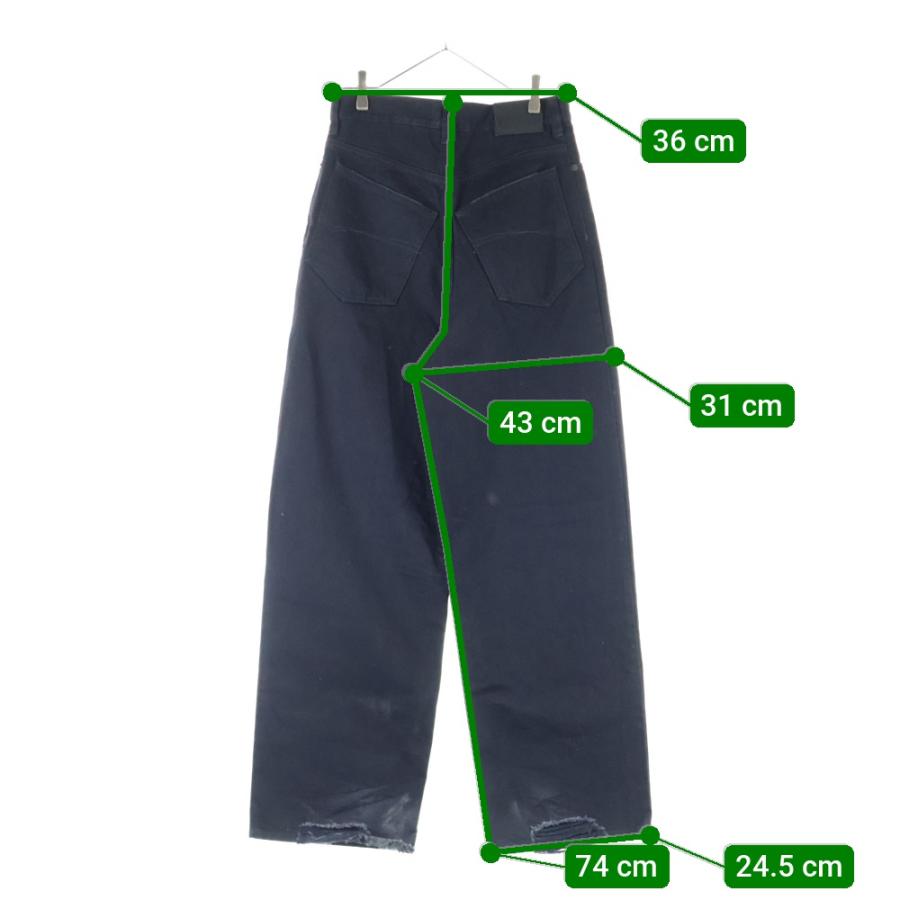 ​希少　美品 22SS BALENCIAGA バギーデニムパンツ XS BALENCIAGA（バレンシアガ） 22SS ダメージ加工 バギーデニムパンツ