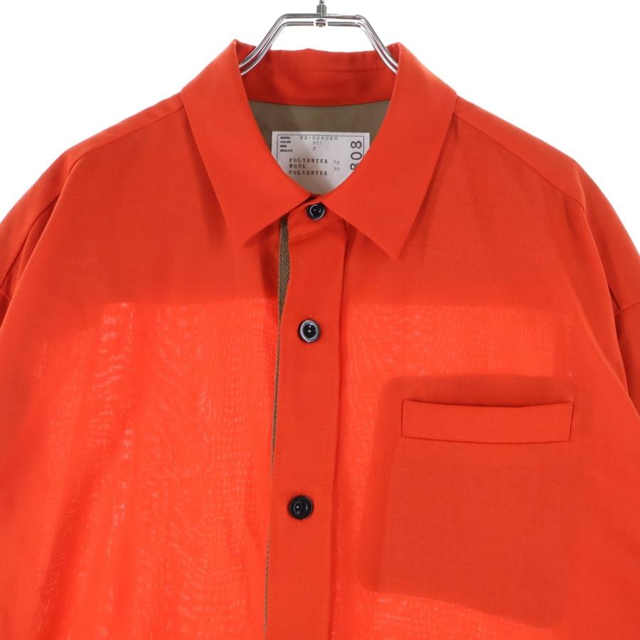 sacai（サカイ） 22AW Wshirt jacket ナイロン 長袖シャツジャケット