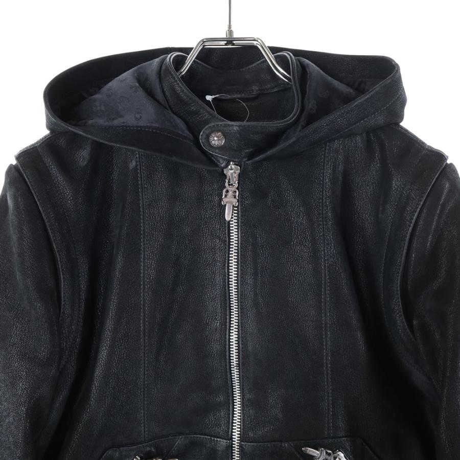Chrome Hearts 黒フード付きジャケット CHROME HEARTS（クロムハーツ） フード付き ダガージップアップ