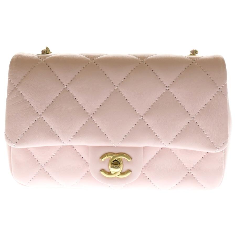 CHANEL（シャネル） ミニマトラッセ ラムスキン ピンク ハートチャーム
