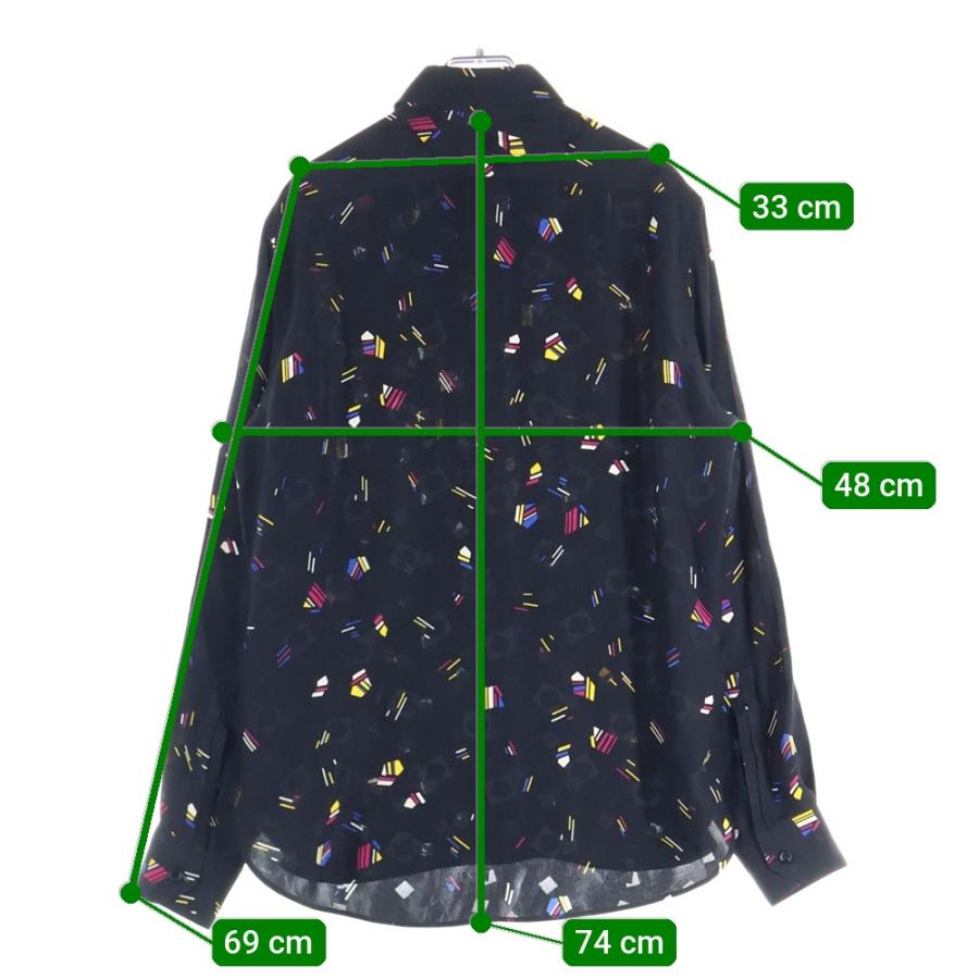 SAINT LAURENT PARIS サンローランパリ 21SS 総柄デザイン 比翼 長袖