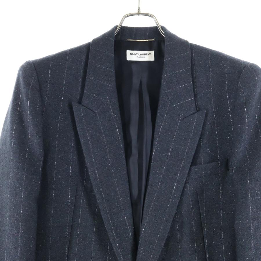 SAINT LAURENT PARIS サンローランパリ シングルブレスト ストライプ