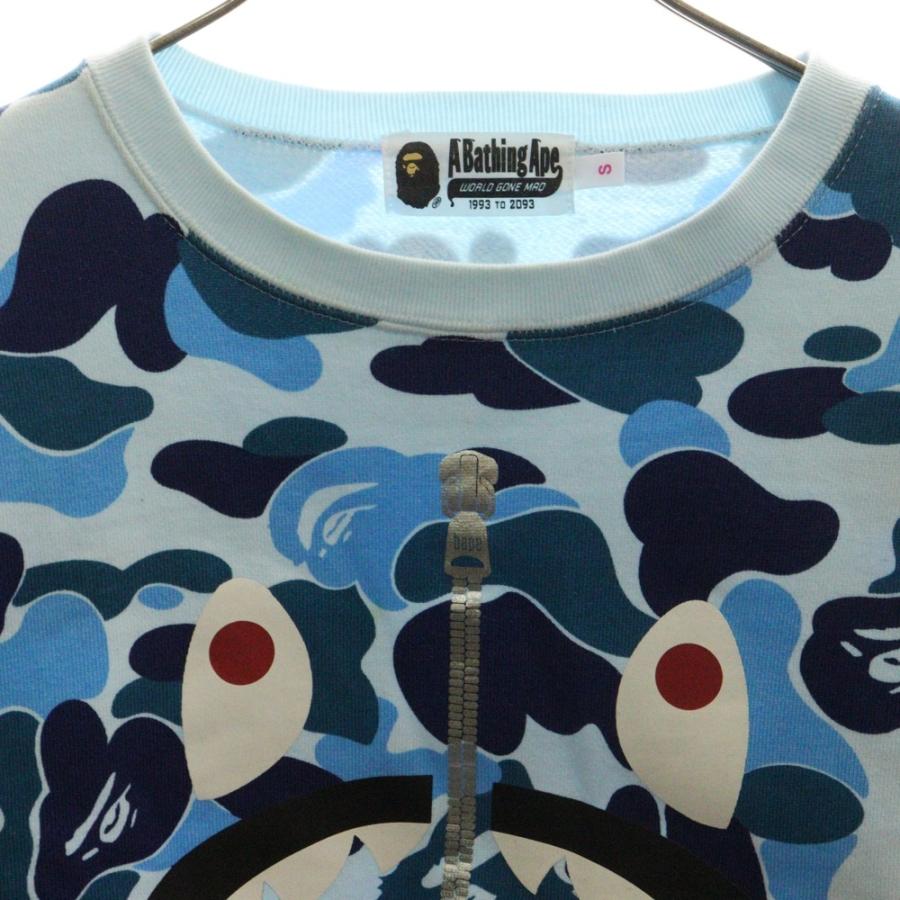 美品【希少サイズXL】アベイシングエイプ◇シャークカモフラスウェット　パイルロゴ ベイプ ア ベイシング エイプ Camo Shark Crew Sweatshirt シャーク