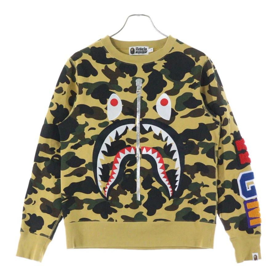 ベイプ ア ベイシング エイプ Camo Shark Crew Sweatshirt シャーク