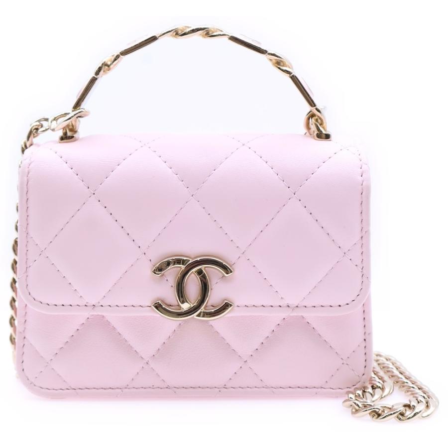 CHANEL（シャネル） ミニマトラッセ チェーンショルダーバッグ ピンク