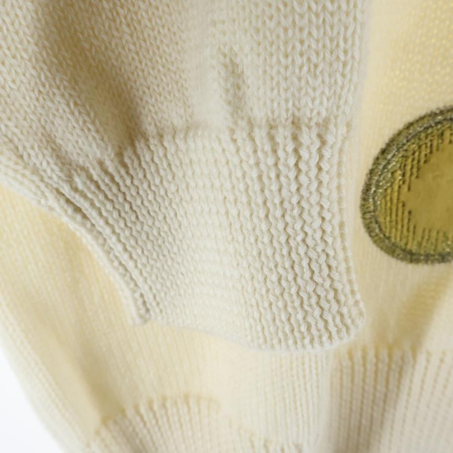 CELINE セリーヌ 23AW velvet coin Knit Sweater ベルベット コイン クルーネックニット セーター ホワイト/イエロー 2AD3T270W_5