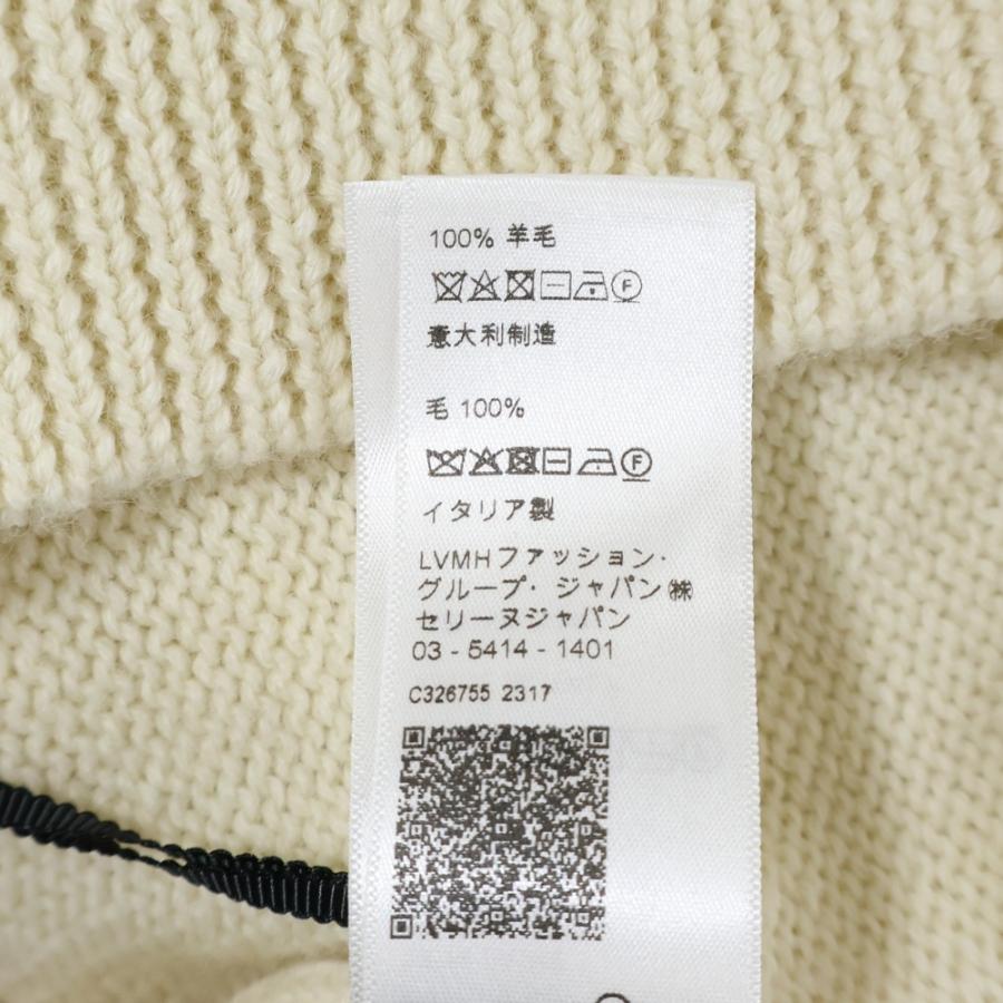 CELINE セリーヌ 23AW velvet coin Knit Sweater ベルベット コイン クルーネックニット セーター ホワイト/イエロー 2AD3T270W_7