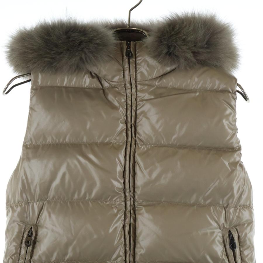 DUVETICA（デュベティカ） Goccia ファー付き ダウンベスト ブラウン