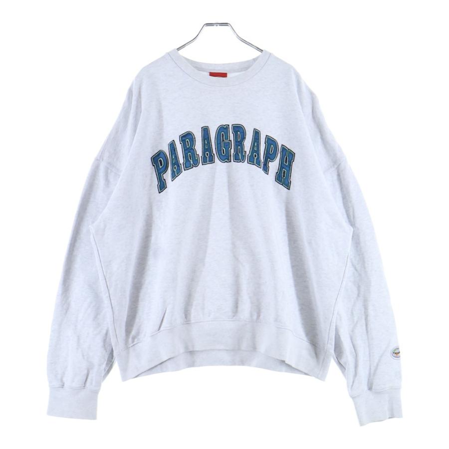 Paragraph（パラグラフ） ロゴ刺繍 クルーネックスウェット トレーナー