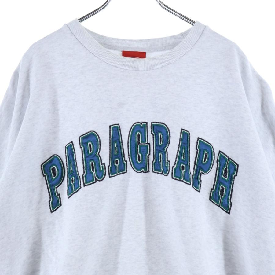 Paragraph（パラグラフ） ロゴ刺繍 クルーネックスウェット トレーナー