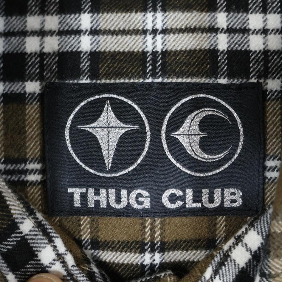 thug club チェックシャツ THUG CLUB check-pattern Shirt | Blue