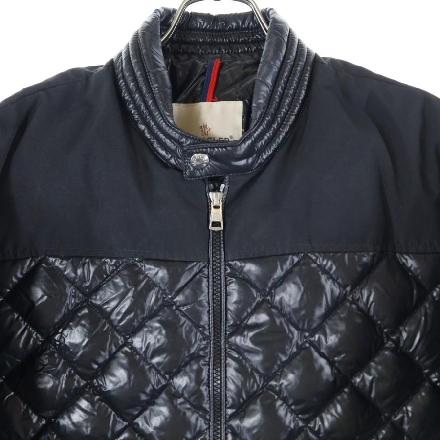 モンクレール 21-22AW VERAN GIUBBOTTO ヴェラン キルティングダウンジャケット ライダースジャケット ブラック G20911A00050 68950の画像